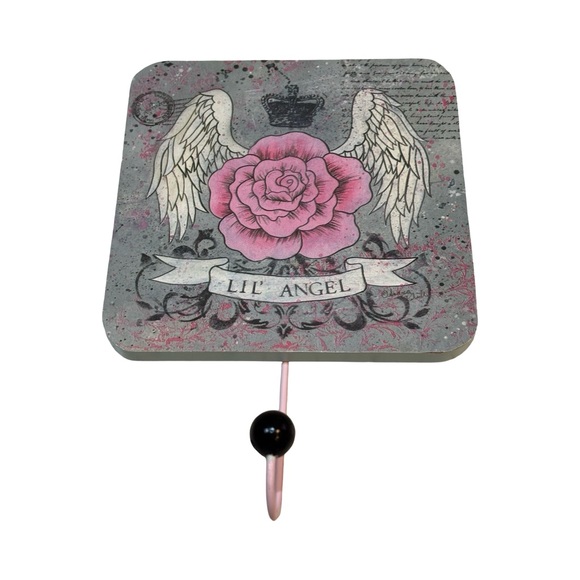 Other - Lil’‎ Angel Rose & Wings Wall Hook – Shabby Chic / Girly Decor